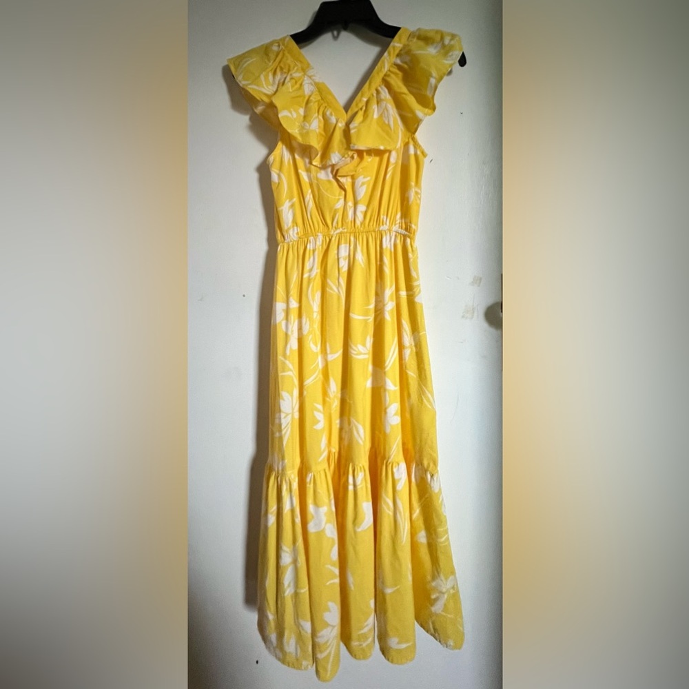 Banana Republic Yellow Floral Dress